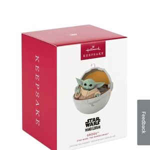 Hallmark Keepsake Grogu Ornament in Green and Gray
